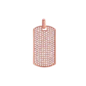 Brightness Dog Tag Pendant in Rose Gold