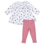 Angel Dear Alyssa Floral Long Sleeve Dress + Legging Set