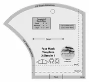 Creative Grids Face Mask Template 3 in 1