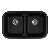 32" Seamless Undermount Double Equal Bowl