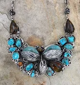 Amber and Turquoise Necklace Set