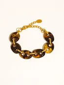 Acacia 18K Gold Non-Tarnish Chunky Resin Link Bracelet