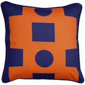 Abstract Pillow in Blue & Orange