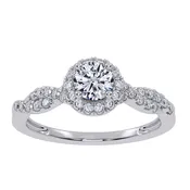 10K 0.53ct Lab Grown Promise Ring