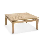 Arno Aluminum & Teak  Solid Wood square sofa table