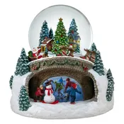 100MM Musical Rotating Christmas Village Snow Globe