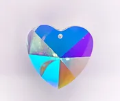 AB Asfour #870 28mm Heart-Shaped Crystal Prism Suncatcher