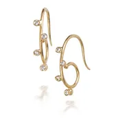 Diamond Curly Q Earrings