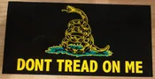 Gadsden Don't Tread on Me Sticker (black background)