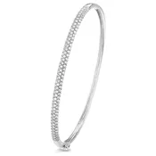 14kt White Gold Diamond Bangle Bracelet