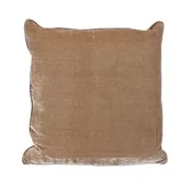 16" X 16" BROWN VELVET PILLOW