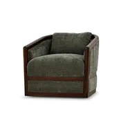 Aden Swivel Chair w/ Mahogany Frame