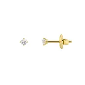 0.25CTW Round Shaped Lab Grown Diamond (F/VS) Stud Earrings in 14K Gold