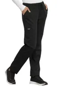 UNISEX Revolution WW020: Tapered Leg Drawstring Pant-Black