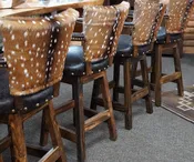 Axis Hide West Swivel Barstool