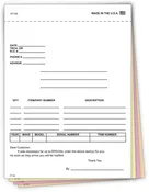 4-Part Auto Dealer Special Parts Order Forms - Stock (Package of 100)