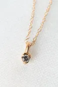 10k Salt and Pepper Diamond Pendant Necklace