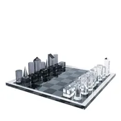 Acrylic Chess Set, Black & Clear