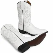 Men Genuine Cowhide J Toe Western Cowboy Boots Handcrafted
