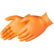 8 Mil Premium Orange Nitrile Gloves