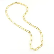 18k Gold Fill 16 Inch Classic Paperclip Chain