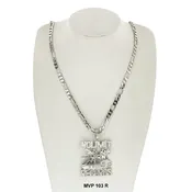 24 Inch Hip Hop Rhodium Chain