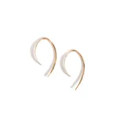 1/2 Inch Wishbone Hoop Earrings