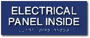 ADA Compliant Electrical Panel Inside Sign with Tactile Text and Braille
