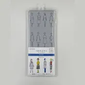100 Ladies Pattern Embroidery Fabric - Pale Gray