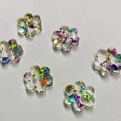 1/2" Confetti Glitter Flower Acrylic Buttons
