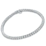 3ctw Certified Lab Grown Diamond Platinum 4 Prong Round Tennis Bracelet