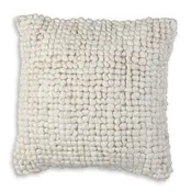 20-Inch Ivory Looped Throw Pillow — Single or Set of 4