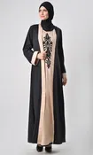 2 Layer Set Abaya-Sand & Black