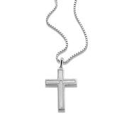 Aaron Diamond Cross Pendant in Sterling Silver