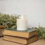 4" 3D Flame Glass Candle