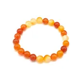 10MM ORANGE GEMSTONE STRETCH BRACELET (MB 2503 10SQ )