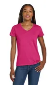 Gildan® Women's Heavy Cotton™ 100% Cotton V-neck T-shirt 5v00l