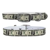 100 Dollar Bill Dog Collar