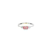 10k White Gold Alexandrite 3 Stone Women's Ring