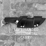 11" John Dillinger - Bone - Damascus - Horizontal & Vertical Carry - JDE09