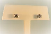 Champagne Color Diamond Stud Earrings 19965