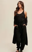 Alexis Black Jumpsuit Cardigan Set