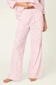 Afterparty Poplin Stripe & Martini Print Pajama Pants by PJ Salvage