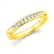 14K 1/5ctw Channel Set Diamond Wedding Band
