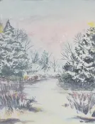 Snow scene out my back door