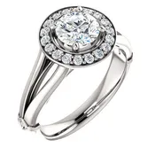0.17CTW Diamond Halo Engagement Ring