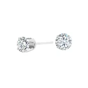 1 1/2ct Diamond Stud Earrings 14K White Gold
