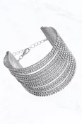 11 row Rhinestone  with  ball chain Bracelet