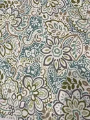 3 Yards Cut Out-Green Flower Cotton Plain-Weave Cut Out Fabric