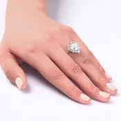 2.5Ct Heart Cut Solid 925 Sterling Silver Ring